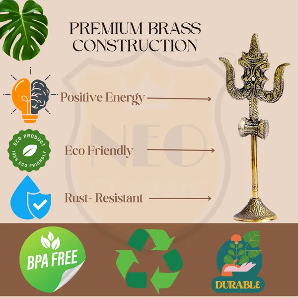 NEO_CLASSIC_Brass_Lord_Shiva_Trishul_with_Damru_on_Stand_|_Om_Type_Traditional_Trident_Statue_for_Pooja_Room,_Mandir_&_Spiritual_Décor_|_6_Inch