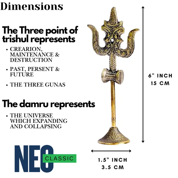 NEO_CLASSIC_Brass_Lord_Shiva_Trishul_with_Damru_on_Stand_|_Om_Type_Traditional_Trident_Statue_for_Pooja_Room,_Mandir_&_Spiritual_Décor_|_6_Inch
