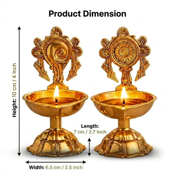 NEO_CLASSIC_Brass_Shankh_Chakra_Deepak_for_Puja_Room_&_Home_Temple_|_Traditional_Oil_Diya_for_Daily_Worship,_Aarti_&_Festive_Decor_|_Spiritual_Brass_Lamp_|_10_cm