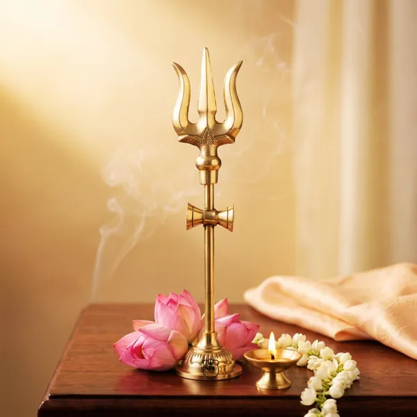 NEO_CLASSIC_Brass_Trishul_with_Damru_on_Stand_|_14_Inch_Lord_Shiva_Trident_Idol_for_Home_Temple,_Pooja_Room_&_Mandir_|_Handcrafted_Religious_Brass_Décor