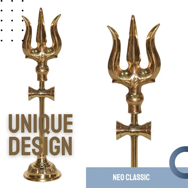 NEO_CLASSIC_Brass_Trishul_with_Damru_on_Stand_|_14_Inch_Lord_Shiva_Trident_Idol_for_Home_Temple,_Pooja_Room_&_Mandir_|_Handcrafted_Religious_Brass_Décor