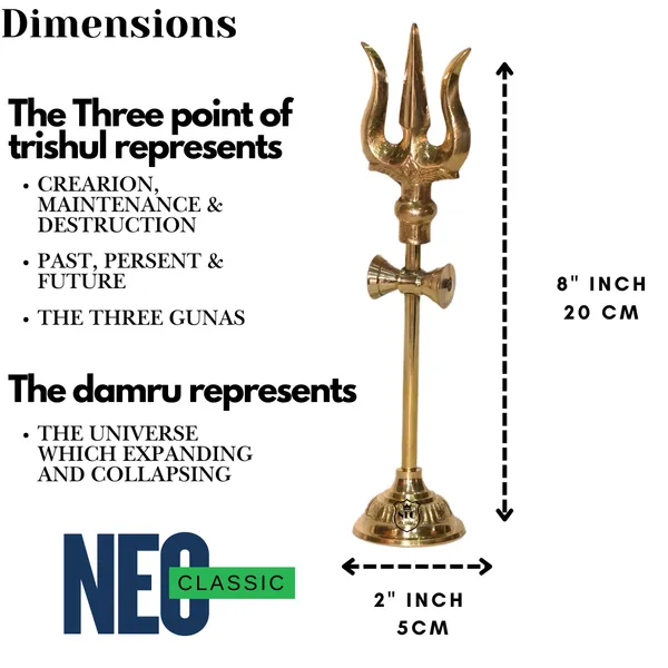 NEO_CLASSIC_Brass_Trishul_with_Damru_on_Stand_|_8_Inch_Lord_Shiva_Trident_Idol_for_Home_Temple,_Pooja_Room_&_Mandir_|_Handcrafted_Religious_Brass_Décor