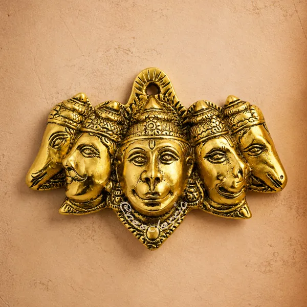 NEO_CLASSIC_Panchmukhi_Hanuman_Door_Entrance_Wall_Hanging_|_Bajrang_Bali_Nazar_Battu_Protection_Showpiece_for_Home,_Temple_&_Pooja_Décor_|_Gold_Finish