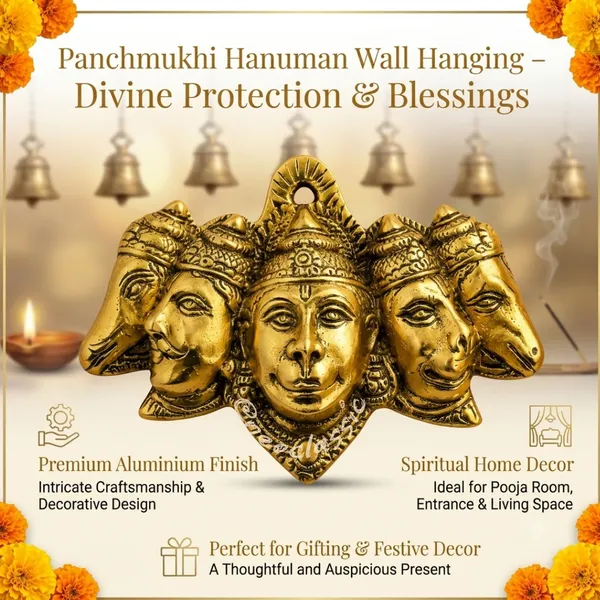 NEO_CLASSIC_Panchmukhi_Hanuman_Door_Entrance_Wall_Hanging_|_Bajrang_Bali_Nazar_Battu_Protection_Showpiece_for_Home,_Temple_&_Pooja_Décor_|_Gold_Finish