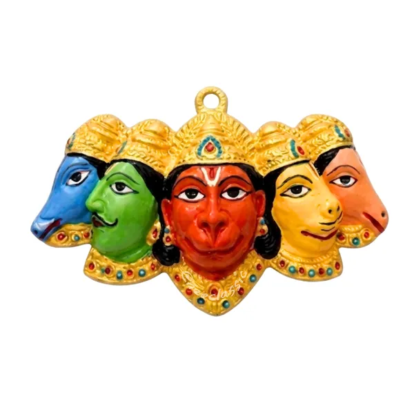 NEO_CLASSIC_Panchmukhi_Hanuman_Door_Entrance_Wall_Hanging_|_Hanuman_Ji_Murti_for_Home_Decor,_Pooja_Room_&_Nazar_Battu_Protection_|_Bajrang_Bali_Wall_Showpiece_|_Multicolor