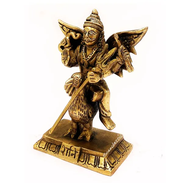 NEO_CLASSIC_Shani_Dev_Brass_Idol_Statue_|_Shani_Maharaj_Murti_for_Pooja,_Home_Temple_&_Office_Decor_|_Spiritual_&_Vastu_Showpiece_(4.1_Inch)