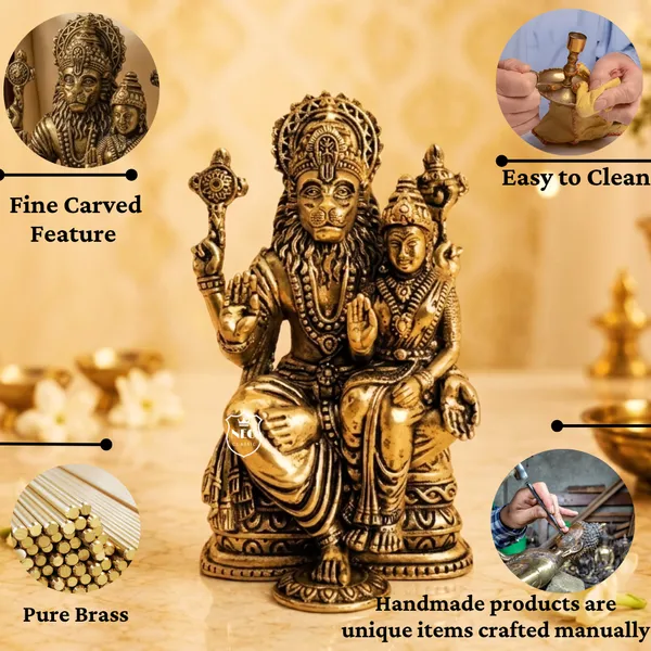 NEO_CLASSIC_Narsingh_Laxmi_Brass_Idol_|_Handcrafted_Lord_Narasimha_with_Goddess_Lakshmi_Statue_for_Home_Temple,_Pooja_&_Spiritual_Gifting_|_4.5_Inch