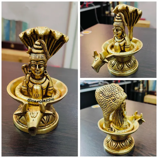 NEO_CLASSIC_Brass_Shivling_with_Panchmukhi_Sheshnaag_&_Gomukh_Jal_Dhara_–_Ekmukhi_Design_(5_Inch)