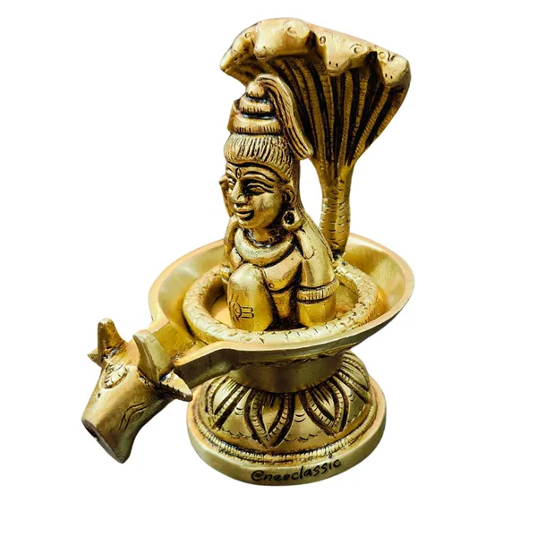 NEO_CLASSIC_Brass_Shivling_with_Panchmukhi_Sheshnaag_&_Gomukh_Jal_Dhara_–_Ekmukhi_Design_(5_Inch)