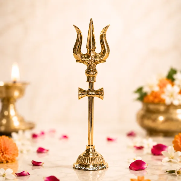 NEO_CLASSIC_Brass_Trishul_with_Damru_on_Stand_|_Traditional_Shiva_Trident_Idol_for_Pooja_Ghar,_Home_Temple_Décor_&_Spiritual_Setup_|_6_Inch