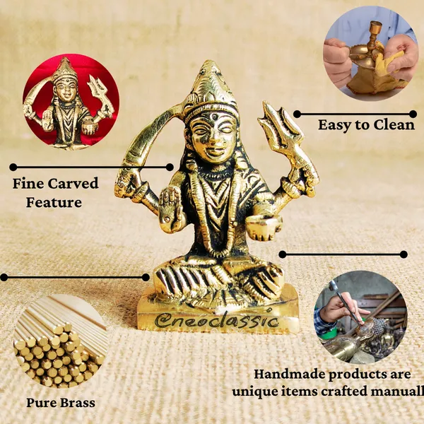 NEO_CLASSIC_Santoshi_Mata_Brass_Idol_|_Maa_Santoshi_Murti_for_Pooja_Ghar_|_Handcrafted_Religious_Showpiece_(3_Inch)