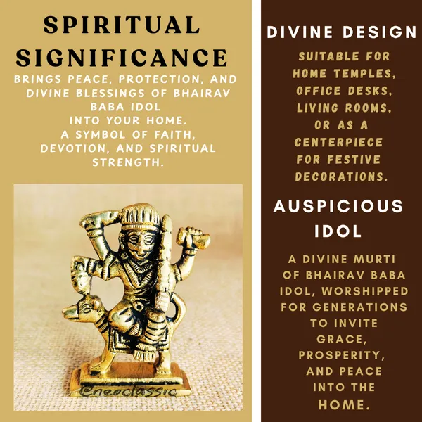 NEO_CLASSIC_Kaal_Bhairav_(Bhero_Baba)_Idol_|_Small_Metal_Statue_for_Pooja,_Meditation_&_Vastu_Décor_|_Religious_Showpiece_for_Home,_Office_&_Business_(2.5_Inch)
