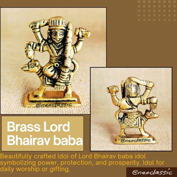 NEO_CLASSIC_Kaal_Bhairav_(Bhero_Baba)_Idol_|_Small_Metal_Statue_for_Pooja,_Meditation_&_Vastu_Décor_|_Religious_Showpiece_for_Home,_Office_&_Business_(2.5_Inch)