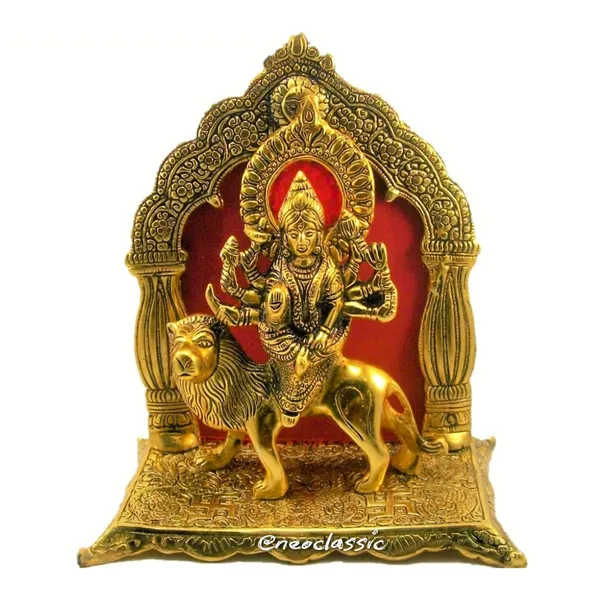 NEO_CLASSIC_Durga_Maa_Statue_with_Lion_|_Hindu_Goddess_Durga_Idol_for_Home_Temple,_Pooja_&_Decorative_Showpiece_|_Base_Back_Design_|_9_Inch