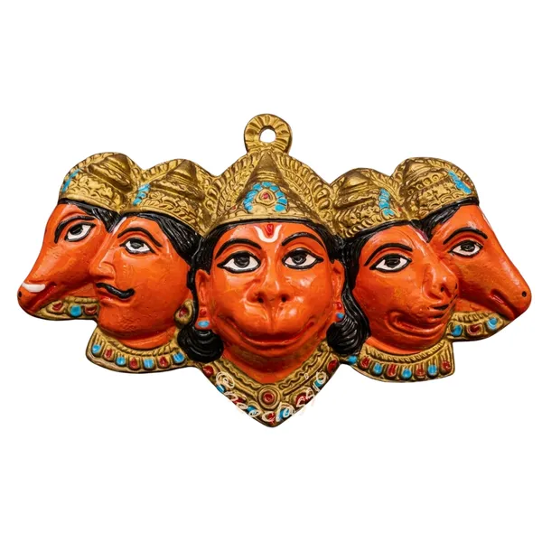 NEO_CLASSIC_Panchmukhi_Hanuman_Aluminium_Wall_Hanging_for_Door_Entrance_(Bhagwa,_4.5_Inch)