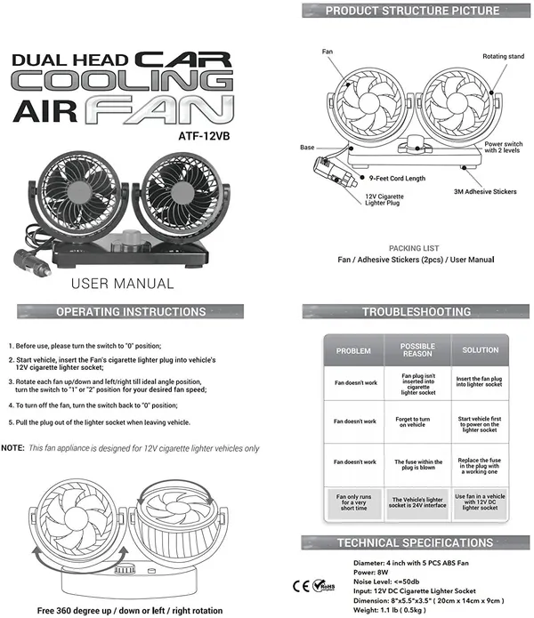 Autoaddict_Auto_Addict_12V_Dc_Electric_Car_Fan_For_Dashboard_360_Degree_Rotatable_Dual_Head_Car_Auto_Powerful_2_Speed_Cooling_Air_Fan_For_Mahindra_Bolero