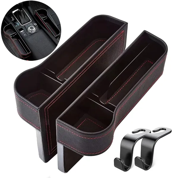 Car_Seat_Gap_Filler_Organizer_Between_Front_And_Storage_Box_Auto_Premium_Pu_Leather_Console_With_Organizer_Pocket_For_Interior_Essentials_For_2_Side_2_Hookautomobiles_Black