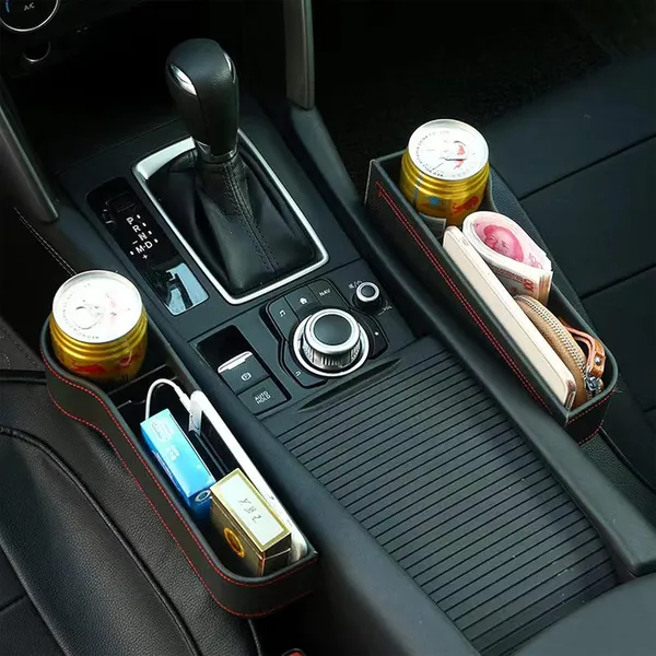 Car_Seat_Gap_Filler_Organizer_Between_Front_And_Storage_Box_Auto_Premium_Pu_Leather_Console_With_Organizer_Pocket_For_Interior_Essentials_For_2_Side_2_Hookautomobiles_Black