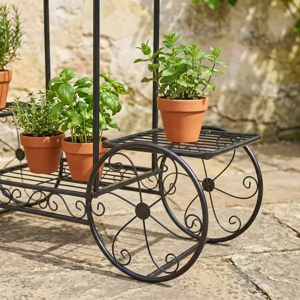 6_Tier_Cart_Planter_Stand_Outdoor_Flower_Rack