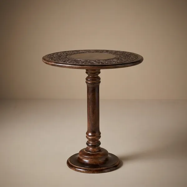 Coffee_Table_Wooden,_Wooden_End_Table_With_Single_Pillar,_Small_Table