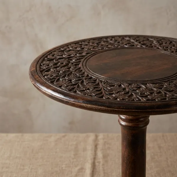 Coffee_Table_Wooden,_Wooden_End_Table_With_Single_Pillar,_Small_Table