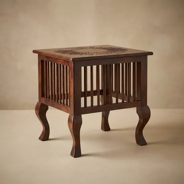 Solid_Wood_Carved_Side_Table_With_Slatted_Design_Modern_Wooden_End_Table_For_Living_Room