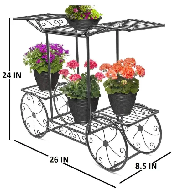 6_Tier_Cart_Planter_Stand_Outdoor_Flower_Rack