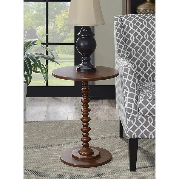 Classic_Solid_Wood_Round_Pedestal_Side_Table_Elegant_Living_Room_Accent_End_Table