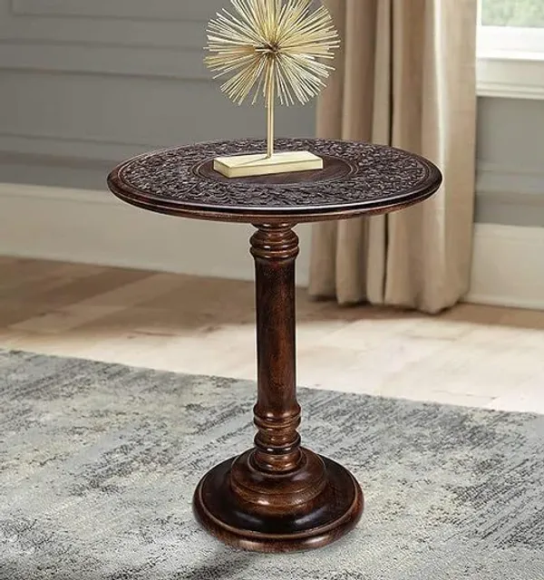 Coffee_Table_Wooden,_Wooden_End_Table_With_Single_Pillar,_Small_Table