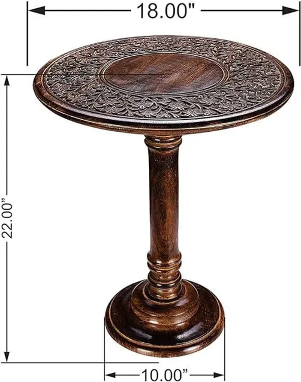 Coffee_Table_Wooden,_Wooden_End_Table_With_Single_Pillar,_Small_Table