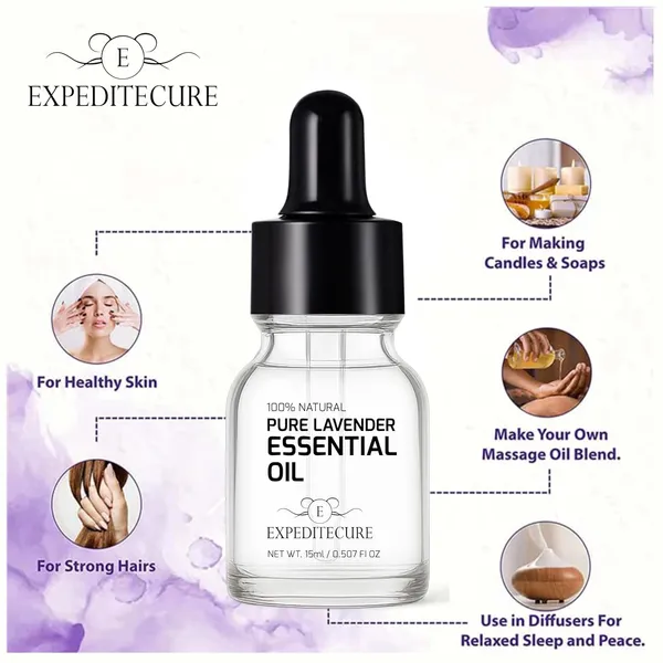 100_Natural_Pure_Lavender_Essential_Oil_15Ml_For_Hair_Growth_Acne_Skin_Care_Aromatherapy_Relaxation_Diy_Therapeutic_Grade