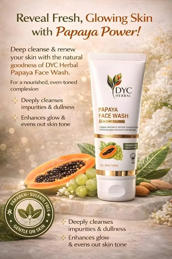 Papaya_Face_Wash_For_Men_And_Women_Deep_Cleansing_And_Brightening_Face_Cleanser__Helps_Remove_Tan_And_Dead_Skin__For_All_Skin_Types__100_Ml_Pack_Of_2