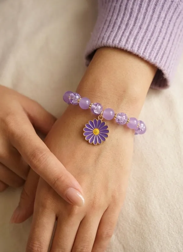 Gopi_Lavender_Petals_Phone_Charm_&_Gopi_Purple_Kripa_Bracelet_(Combo_of_2_Bracelet_&_1_Charms_)