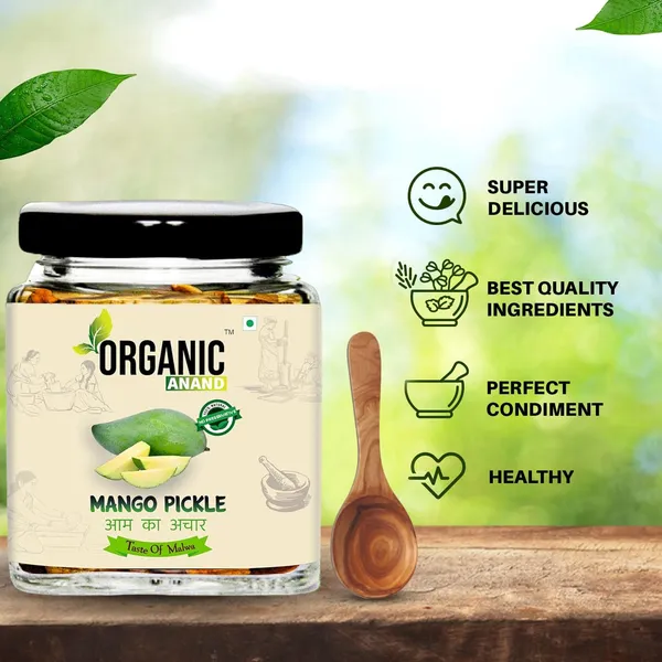 Organic_Homemade_Mango_Pickles_Khatta_Aam_Ka_Achar_With_Neemwood_Spoon_Less_Oil_Flavourful_Delicious_Traditional_Taste