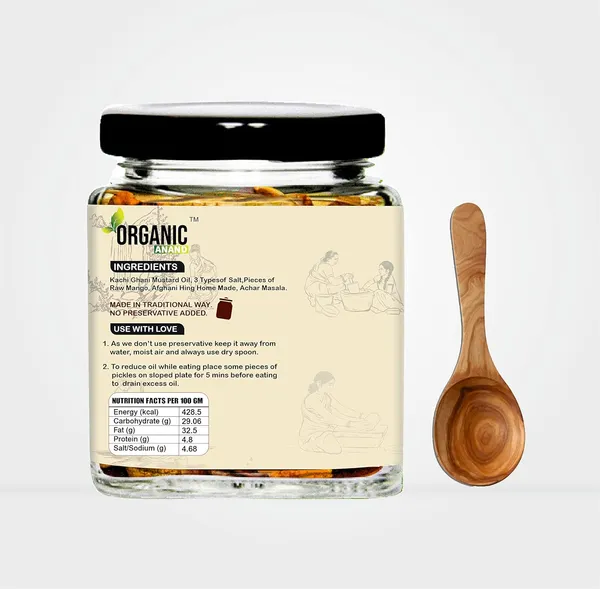 Organic_Homemade_Mango_Pickles_Khatta_Aam_Ka_Achar_With_Neemwood_Spoon_Less_Oil_Flavourful_Delicious_Traditional_Taste