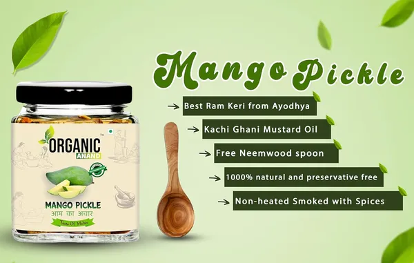 Organic_Homemade_Mango_Pickles_Khatta_Aam_Ka_Achar_With_Neemwood_Spoon_Less_Oil_Flavourful_Delicious_Traditional_Taste