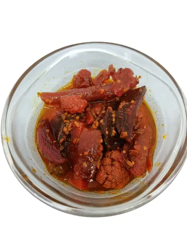 Organic_Natural_Panchmel_Pickle_Mixed_Veg_Achar_Veg_Spicy_Tangy_Tasty_Achar_Beetroot_Mooli_Matar_Gajar_Gobhi_Shalgam_Ka_Achar_Homemade_Achar_With_Neemwood_Spoon