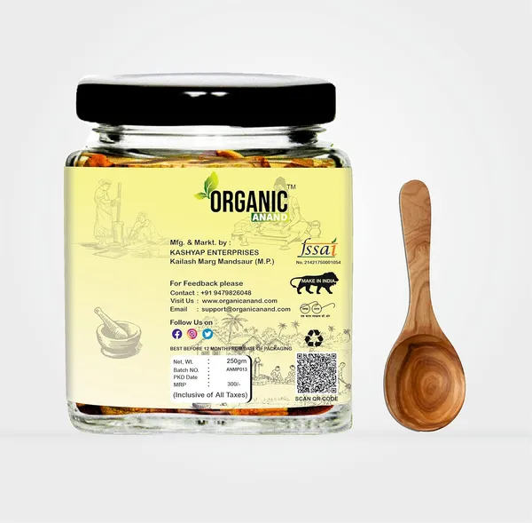 Organic_Homemade_Ginger_Lemon_Green_Chilli_Mix_Pickles_Khatta_Mix_Ghar_Ka_Achar_With_Neemwood_Spoon_Flavourful_Delicious_Traditional_Taste