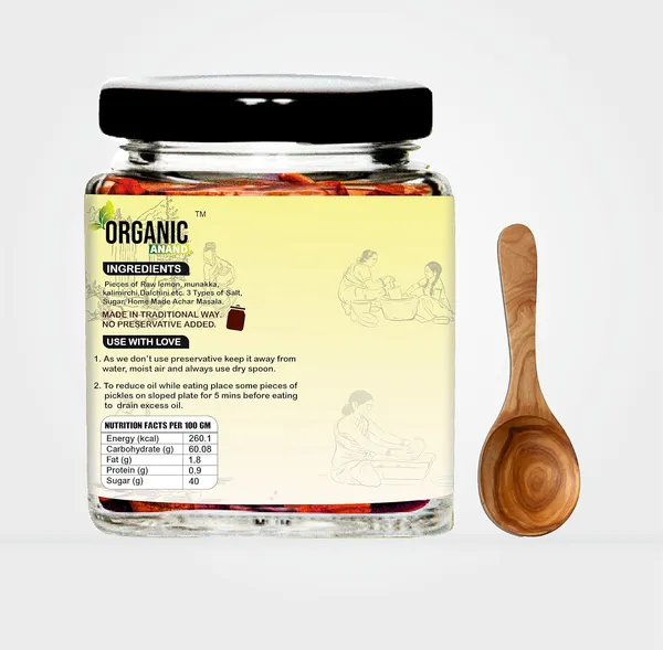 Organic_Homemade_Ayurvedic_Lemon_Pickle_Days_Sun_Dried_Nimbu_Ka_Achar_With_Neemwood_Spoon_Flavourful_Delicious_Traditional_Taste