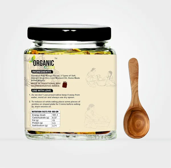 Organic_Homemade_Seedless_Hing_Mango_Pickles_Oil_Free_Traditional_Khatta_Aam_Ka_Achar_With_Neemwood_Spoon_No_Preservative