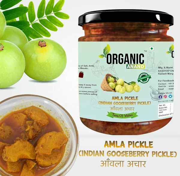 Organic_Homemade_Indian_Gooseberry_Amla_Pickle_And_Garlic_Turmeric_Pickle_With_Neemwood_Spoon_Haldi_Lahsun_Amla_Combo