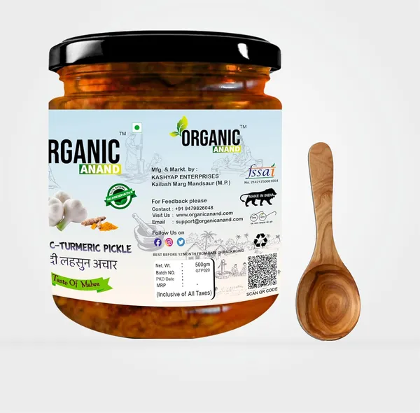 Organic_Homemade_Indian_Gooseberry_Amla_Pickle_And_Garlic_Turmeric_Pickle_With_Neemwood_Spoon_Haldi_Lahsun_Amla_Combo
