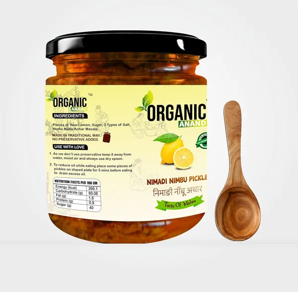 Organic_Homemade_Garlic_Turmeric_Pickle_And_Lemon_Pickle_Combo_Haldi_Lahsun_Achar_With_Neemwood_Spoon