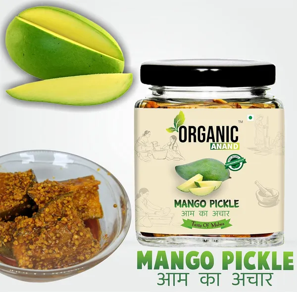 Organic_Homemade_Garlic_Turmeric_Pickles_And_Mango_Pickle_With_Neemwood_Spoon_Aam_Ka_Achar_And_Haldi_Lahsun_Achar_Combo