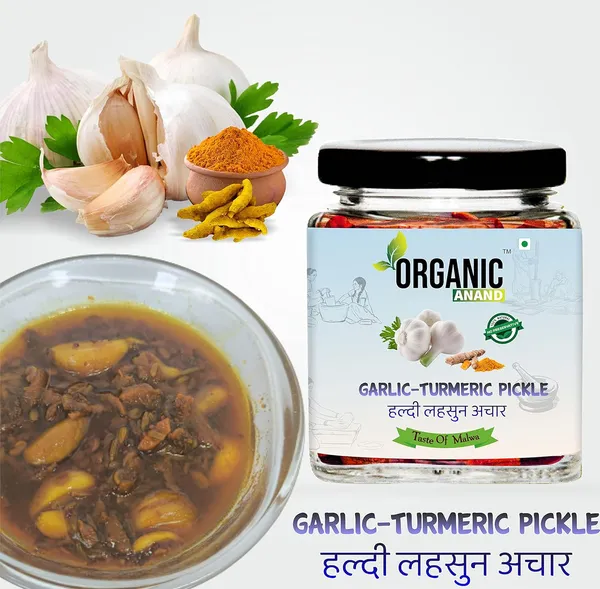 Organic_Homemade_Garlic_Turmeric_Pickle_And_Lemon_Pickle_Combo_Haldi_Lahsun_Achar_With_Neemwood_Spoon