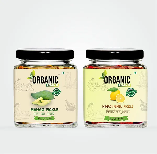 Organic_Homemade_Nimadi_Nimbu_Pickles_And_Mango_Pickle_With_Neemwood_Spoon_Nimbu_Aam_Ka_Achar_Combo