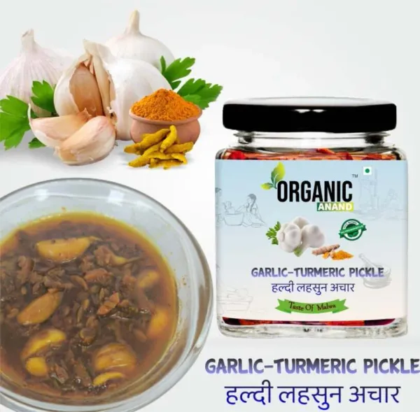 Organic_Homemade_Garlic_Turmeric_Pickle_And_Panchmel_Mix_Pickles_Combo_Haldi_Lahsun_Ka_Achar_With_Neemwood_Spoon_Each