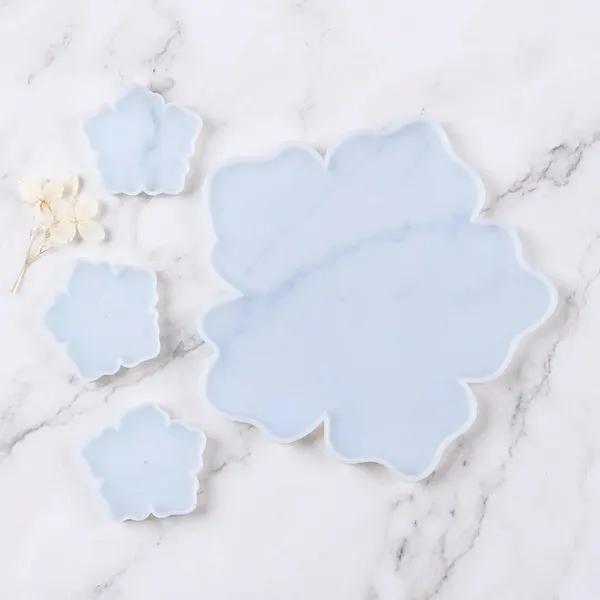 14_Inch_Flower_Resin_Art_Mold_With_4_Inch_Flower_Coaster_Mold_Silicone_Mould_Combo