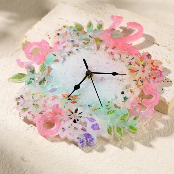Flower_Clock_Wall_Decoration_Silicone_Mold_For_Resin_Art