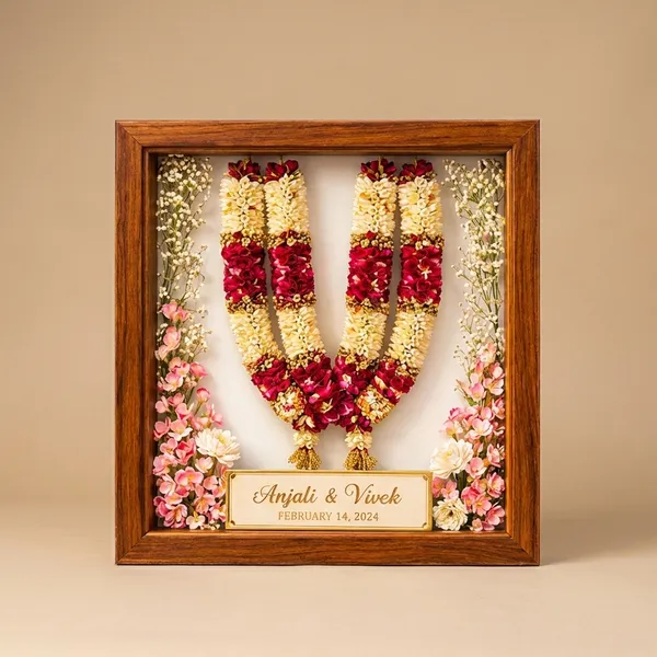 14_X_14_Inch_Teakwood_Floating_Frame_With_Acrylic_Base_For_Resin_Art_Wooden_Floating_Varmala_Frame